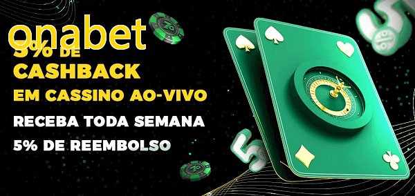 Promoções do cassino ao Vivo onabet